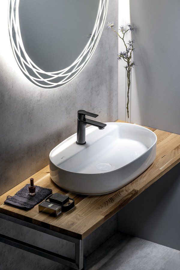 Isvea Infinity umywalka 60x40 cm owalna nablatowa biała 10NF65060