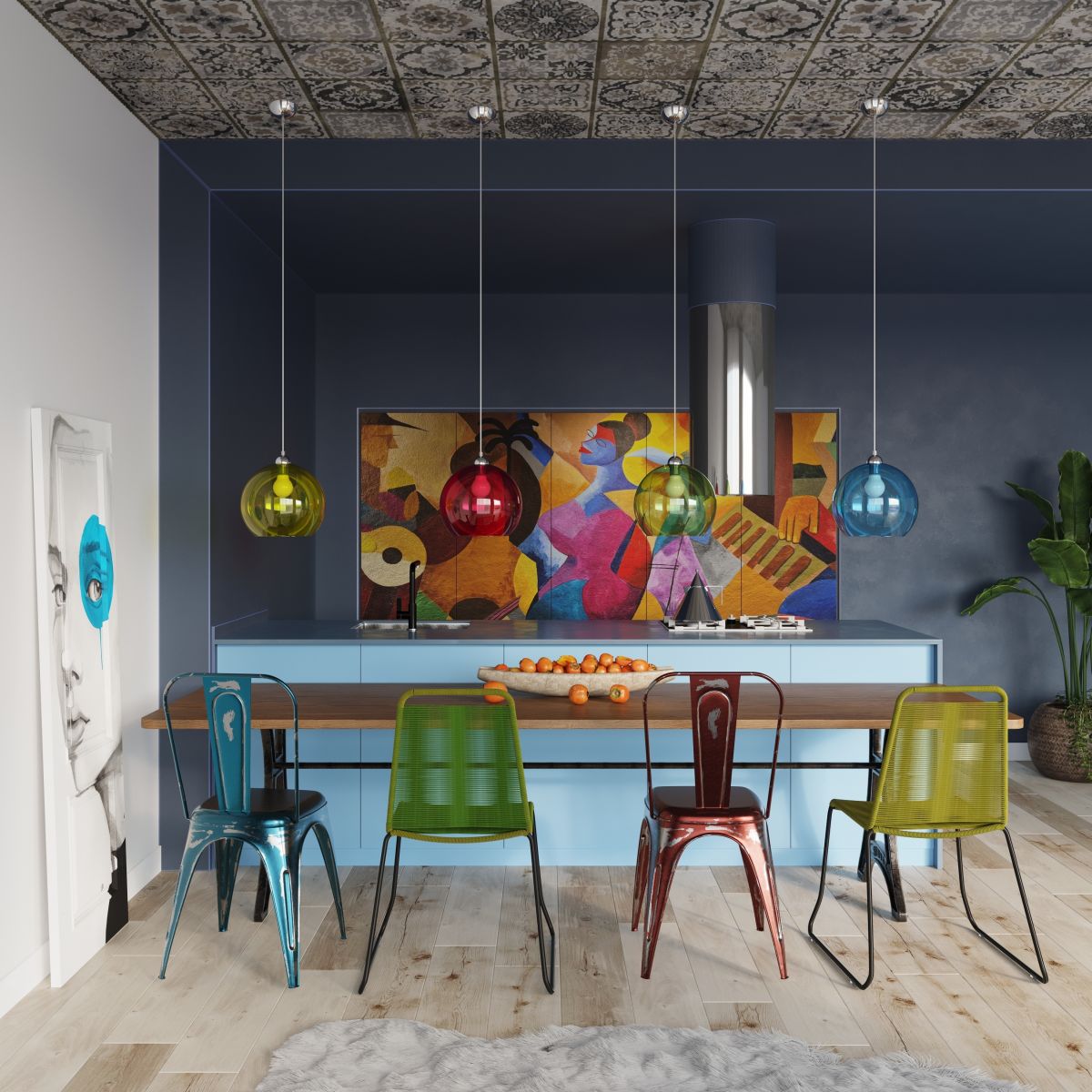 Sollux Lighting Ball lampa wisząca 1x60W zielona SL.0254