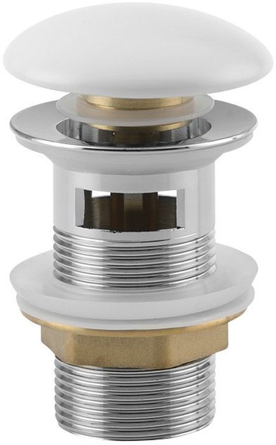 Sapho korek umywalkowy okrągły klik klak z przelewem G 5/4" biały AR902