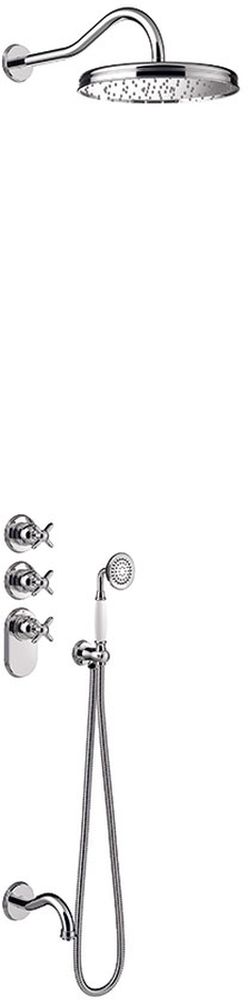 Tres Monoclasic zestaw prysznicowy podtynkowy termostatyczny z deszczownicą chrom 242.353.01