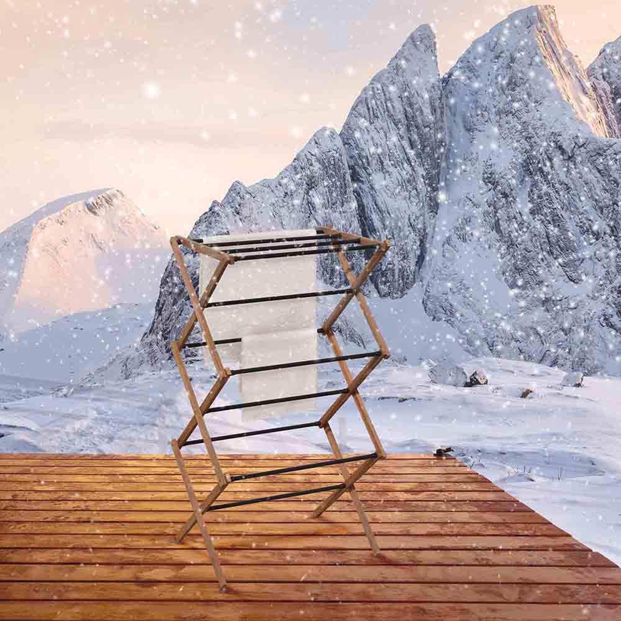 Sepio Aurora suszarka na pranie stojąca drewniana 10SUSDREWNAUR