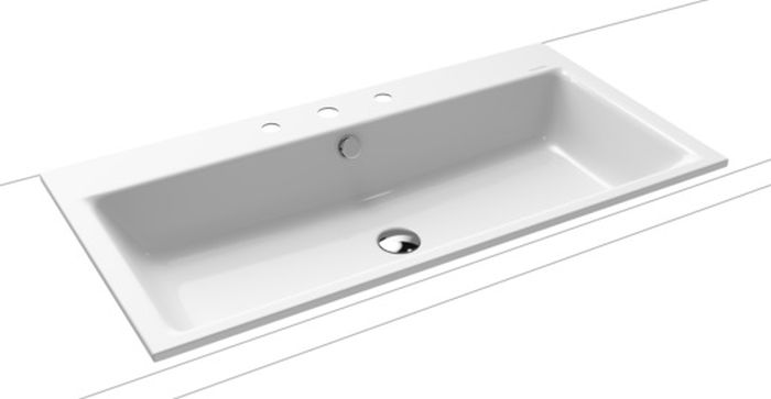 Kaldewei Puro umywalka 90x46 cm wpuszczana prostokątna model 3152 biała 900206033001