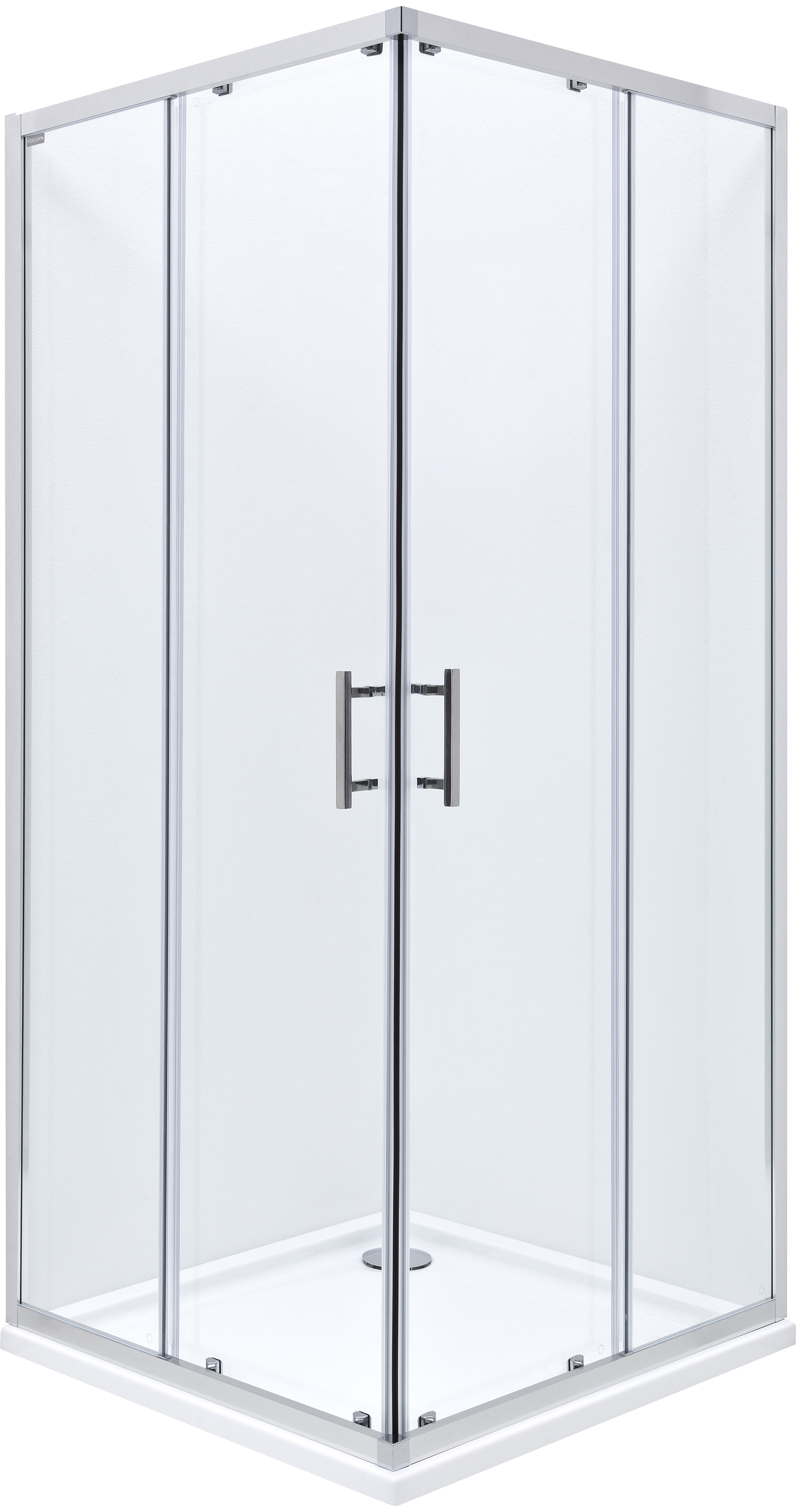 Roca Town-N Square kabina prysznicowa 90 cm kwadratowa chrom/szkło przezroczyste AMP2609012M
