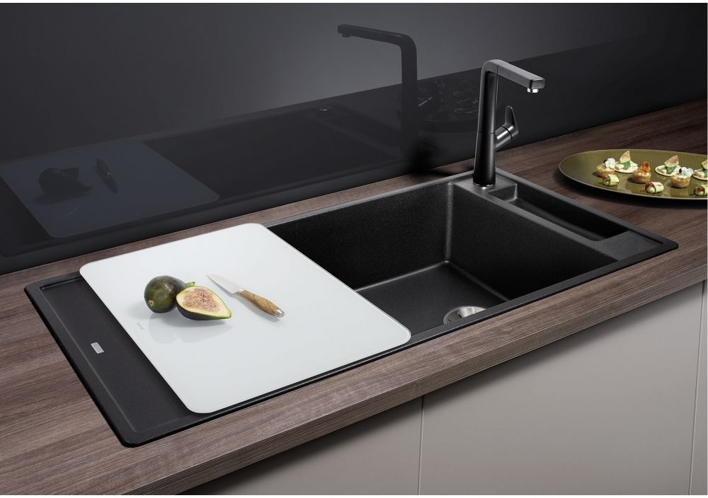 Blanco Axia III XL 6 S zlewozmywak 100x51 cm z Silgranit PuraDur ze szklaną deską tartufo 523517