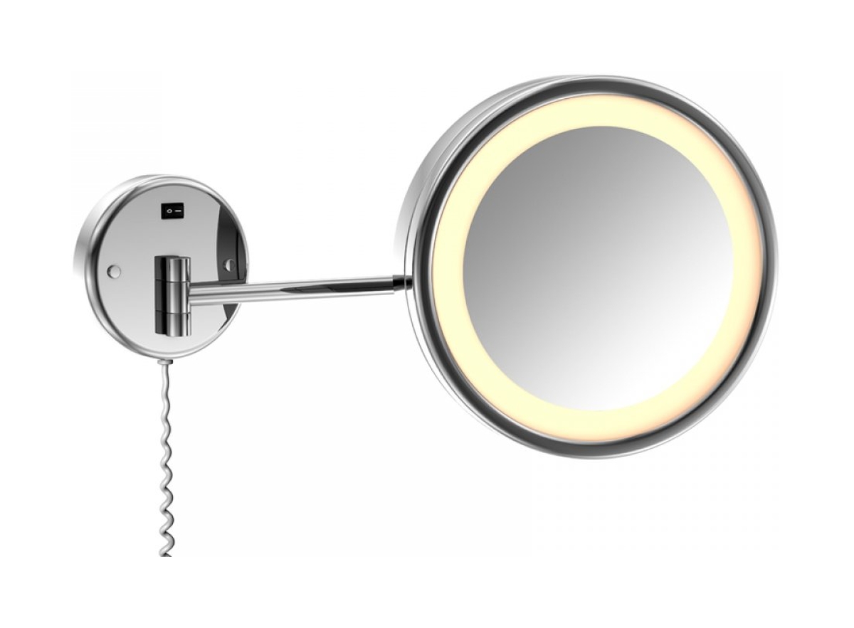 Steinberg 650 lusterko kosmetyczne 24,8x24,8 cm okrągłe z oświetleniem chrom 6509020