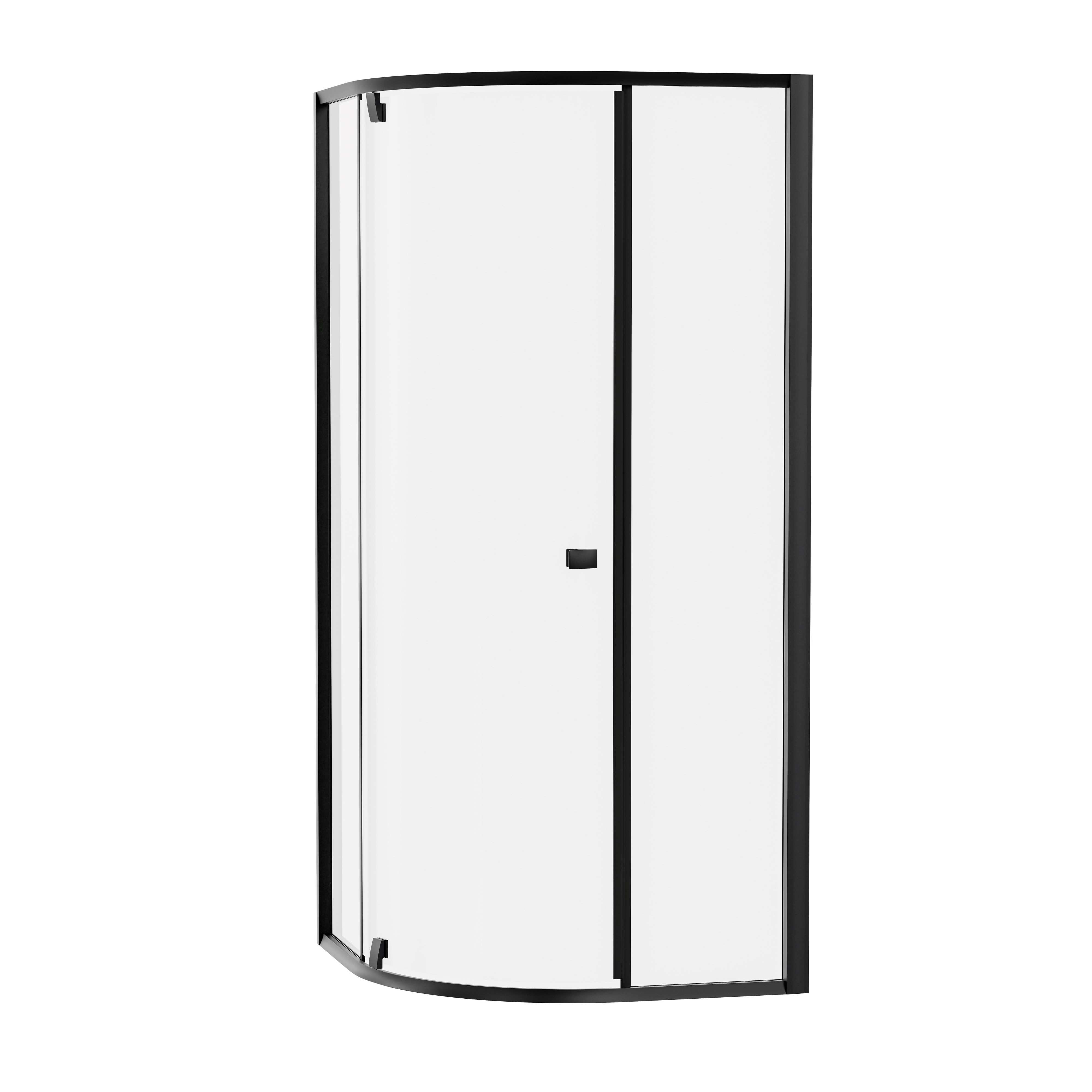 Ravak Pivot kabina prysznicowa 100x100 cm półokrągła czarny mat/szkło przezroczyste 376AA300Z1