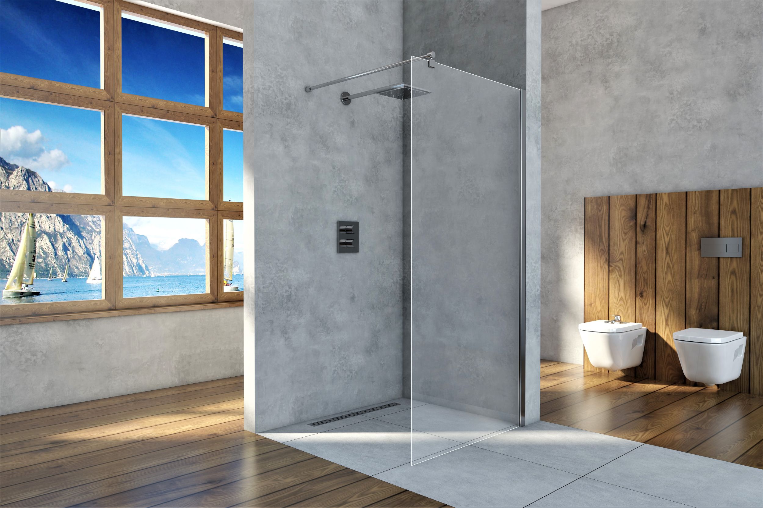 Sea-Horse Easy In ścianka prysznicowa Walk-In 120 cm chrom/szkło przezroczyste BKP251T12