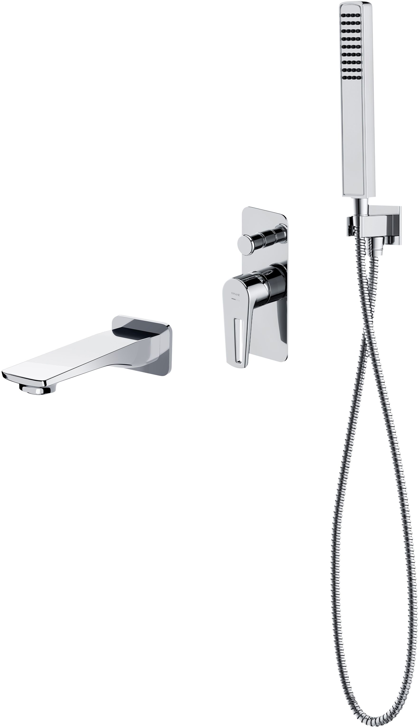 Cersanit Mille zestaw wannowo-prysznicowy podtynkowy chrom S952-037