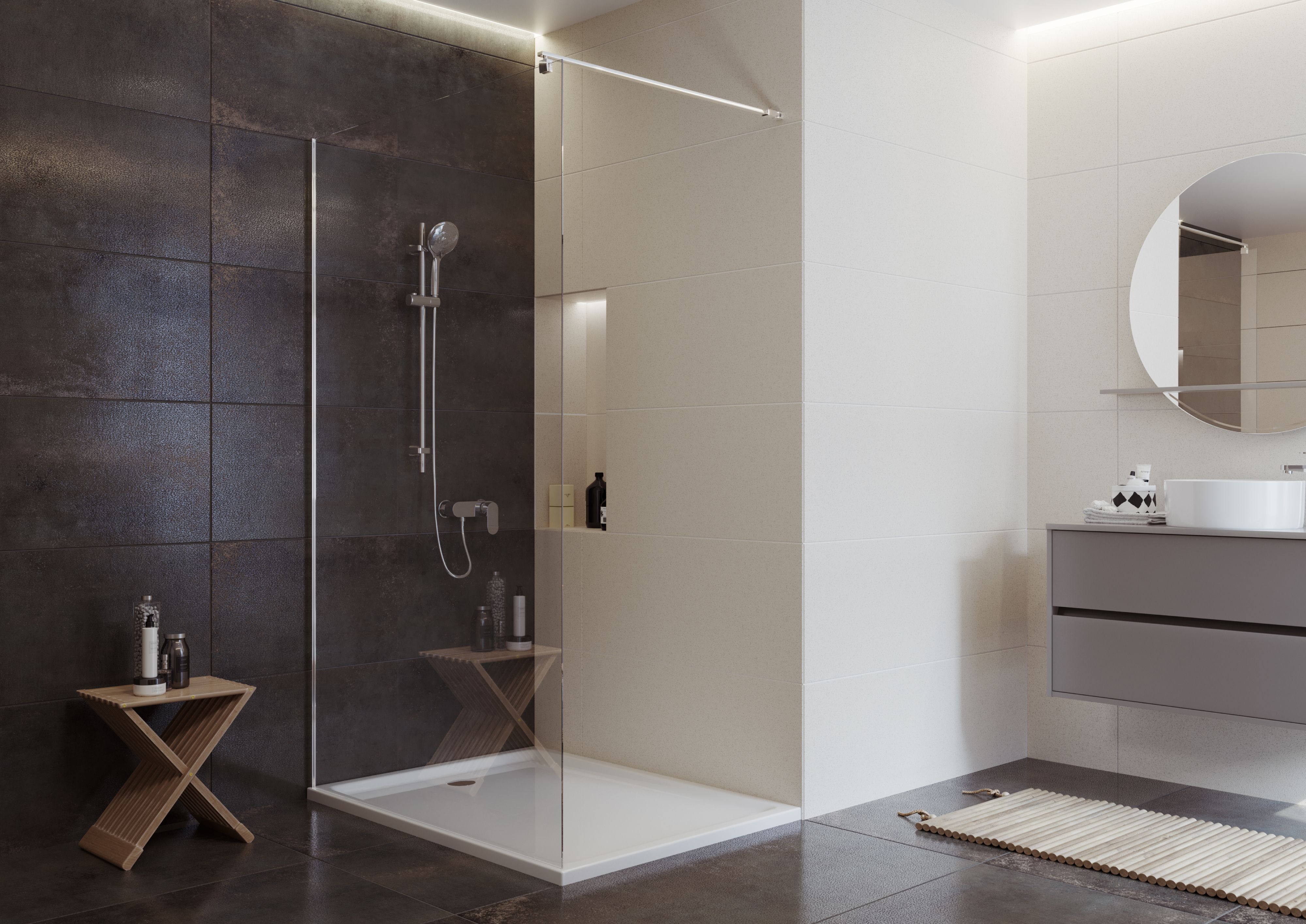 Cersanit Mille Walk-in ścianka prysznicowa 120 cm chrom/szkło przezroczyste S161-002 - Wysyłka w 24h