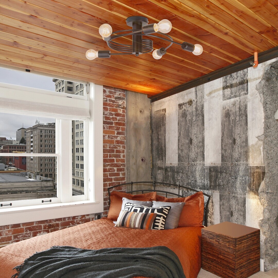 Rabalux Carly lampa podsufitowa 5x15W czarny mat 2096