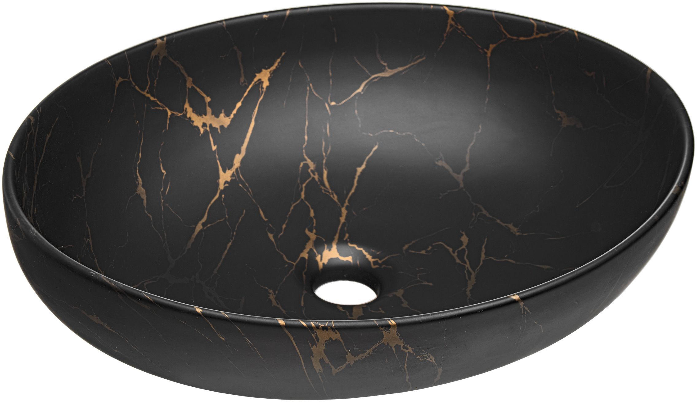 Comad Mona umywalka 51x39 cm owalna nablatowa czarna UN-MONA-MB12 - Wysyłka w 24h