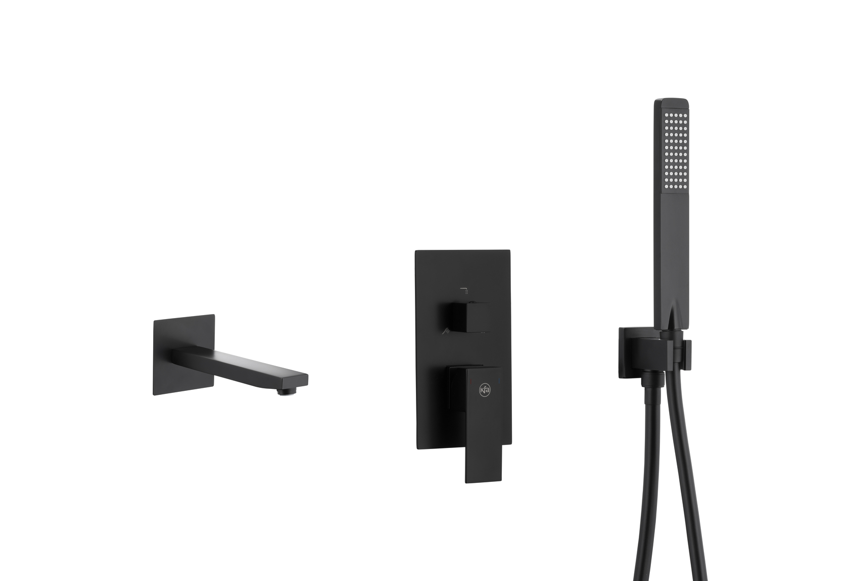 KFA Armatura Logon Black bateria wannowo-prysznicowa podtynkowa czarna 5139-401-81