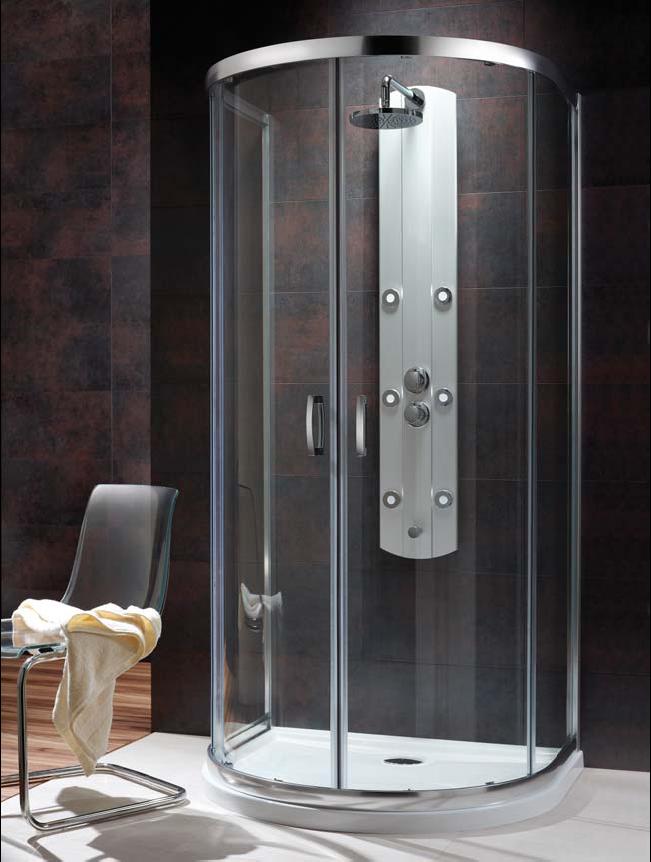 Radaway Premium Plus P kabina prysznicowa 100x90 cm półokrągła chrom/szkło przezroczyste 33300-01-01N - Wysyłka w 24h