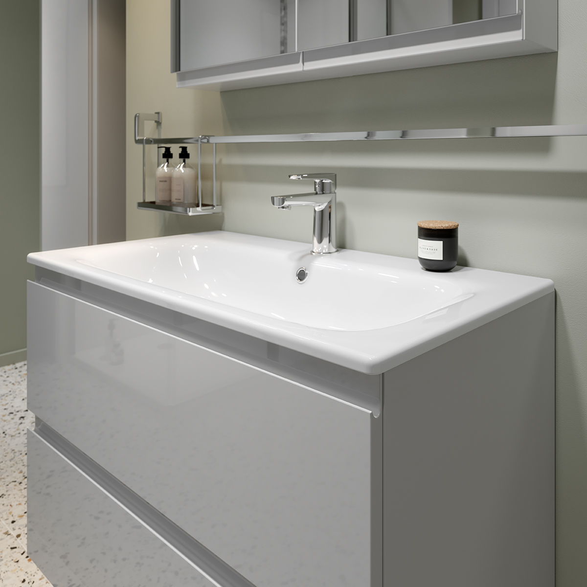 Cersanit Moduo umywalka 50x40 cm wpuszczana prostokątna biała K116-042 - Wysyłka w 24h