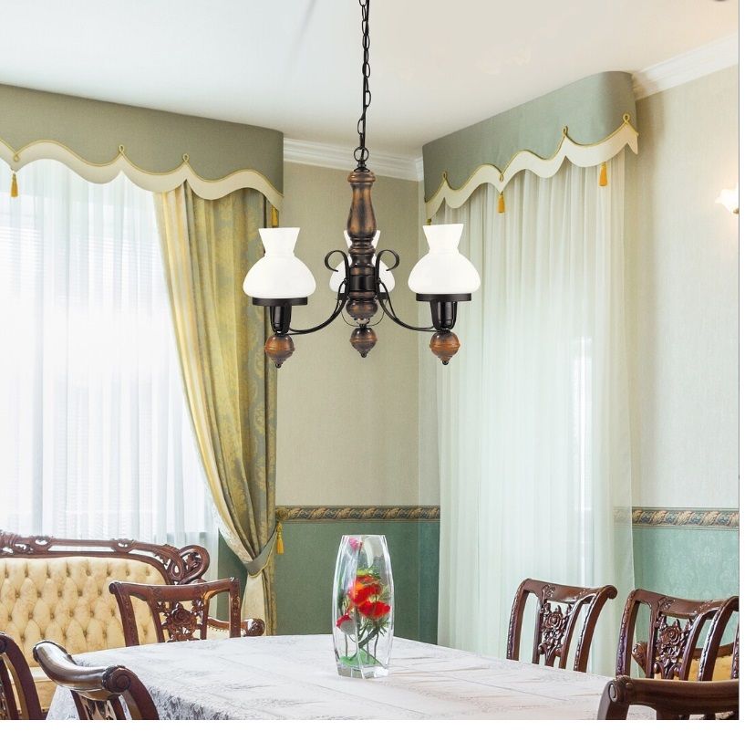 Rabalux Petronel lampa wisząca 3x60 W czarna-brązowa 7078