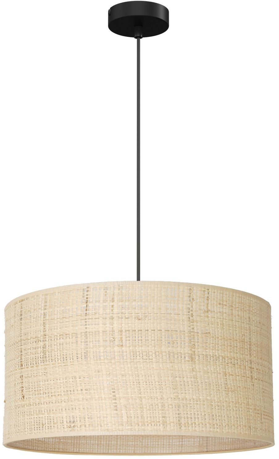 Luminex Rattan lampa wisząca 1x60W rattan/czarny 5280