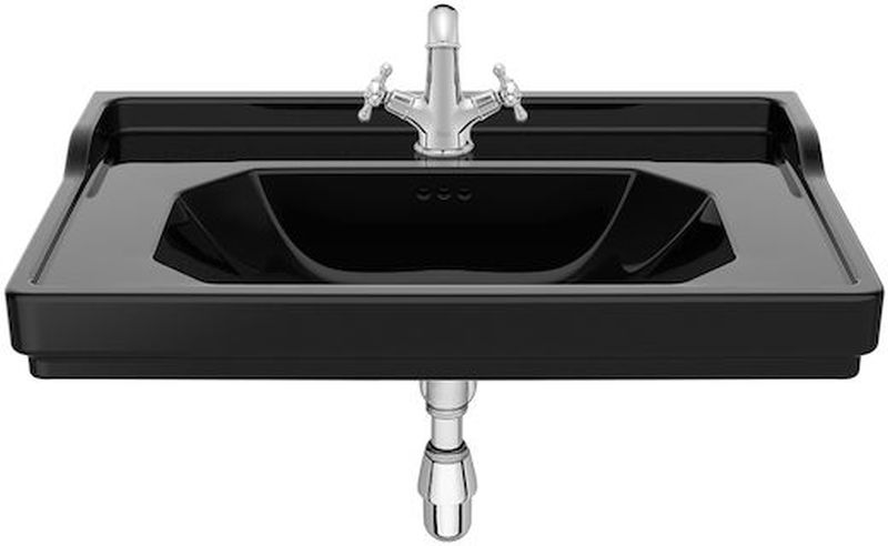 Roca Carmen umywalka 80x50 cm ścienna czarny połysk A3270A0560