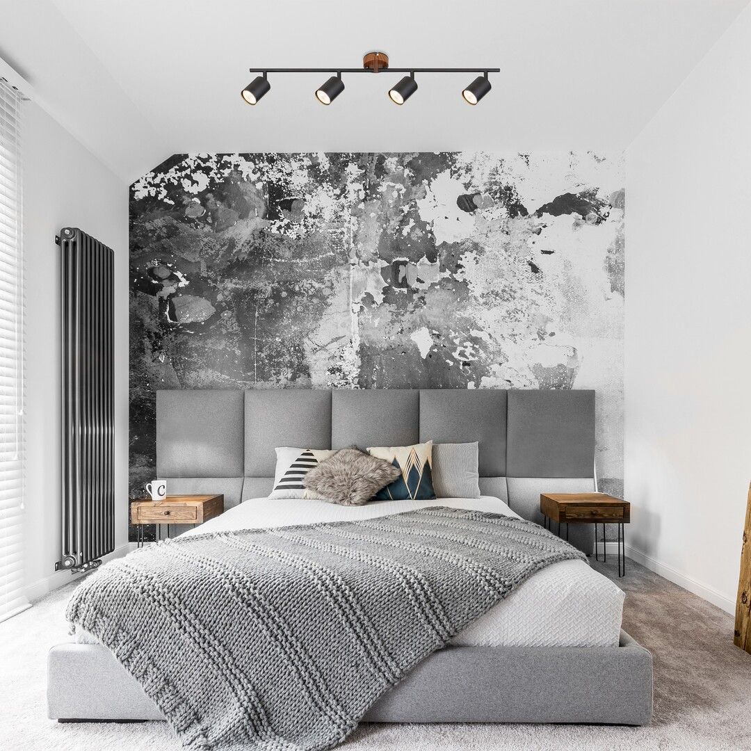 Rabalux Edmund lampa podsufitowa 4x25W czarny/dąb 5298