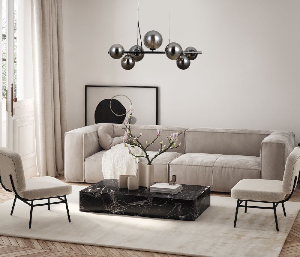 Italux Cabella lampa wisząca 7x5 W czarna PND-406007-7A-BCR