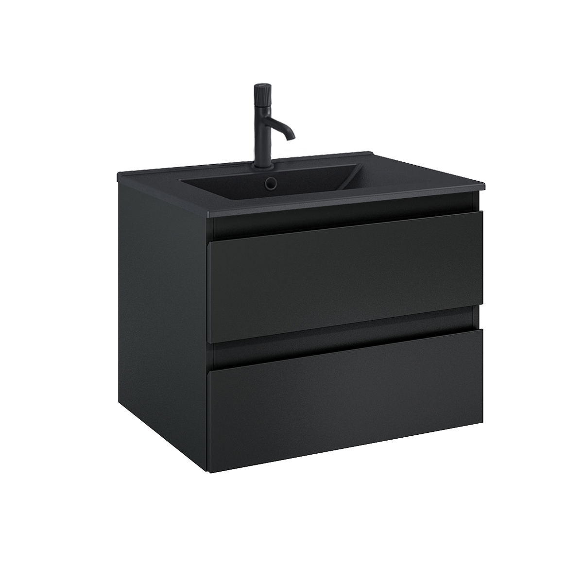 Oltens Vernal umywalka z szafką 60 cm czarny mat 68036300 - Wysyłka w 24h