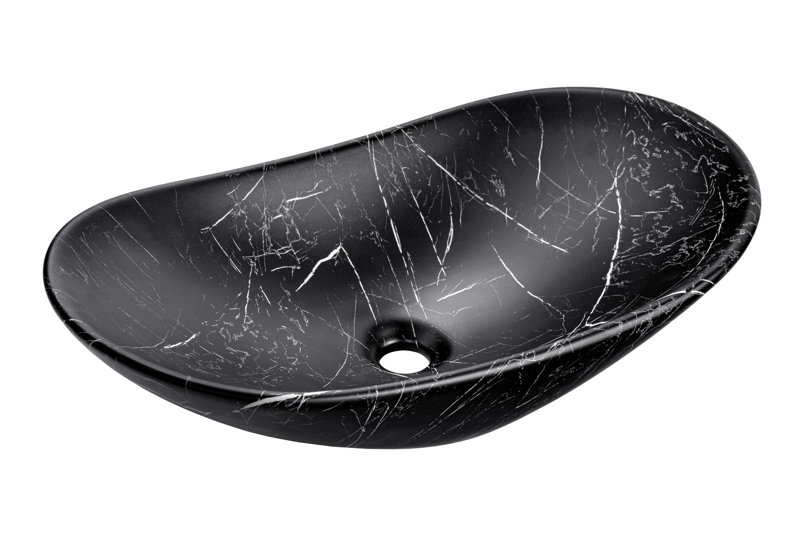 Comad Lena umywalka 61,5x36 cm nablatowa owalna czarny mat UN-LENA-MB2