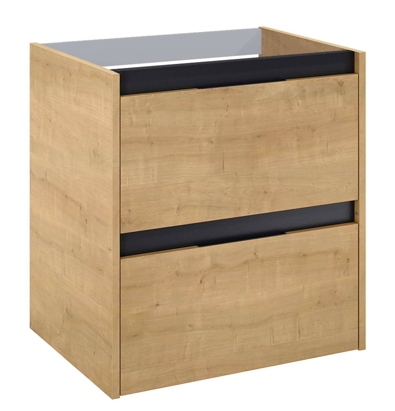 Roca Alpine szafka 45,2x58,5x59 cm podumywalkowa wisząca jasny dąb-czarny A857863464