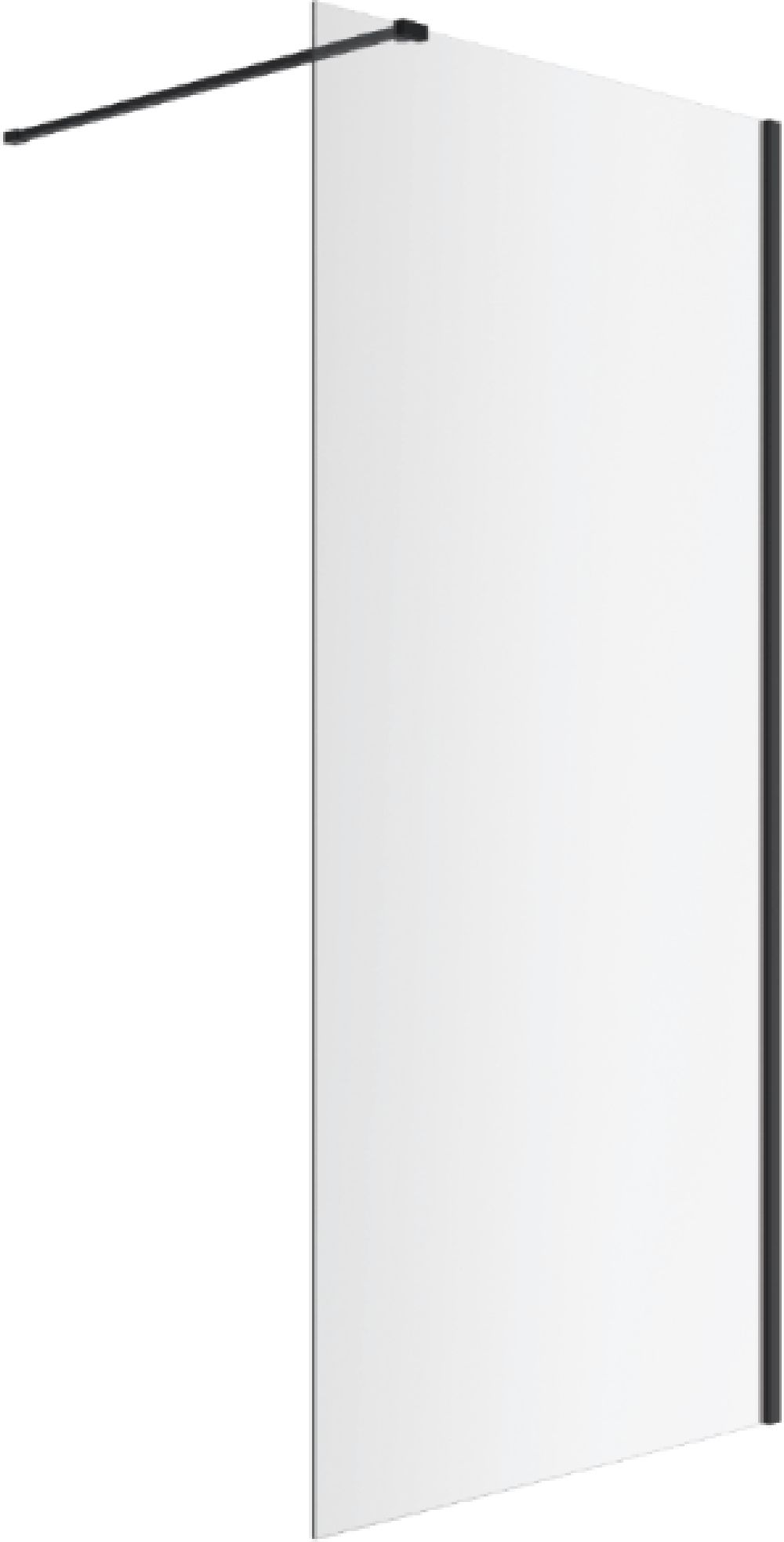 Excellent Vidoq Walk-in ścianka prysznicowa 80 cm czarny mat/szkło przezroczyste KAEX.1506.K.800.BL