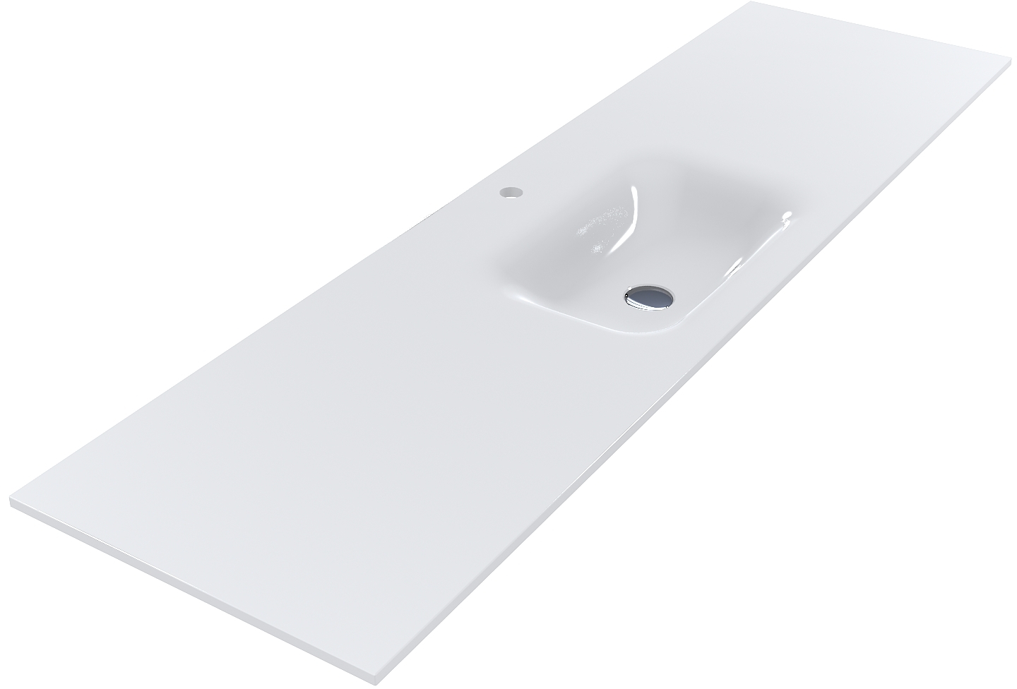 Miraggio Jessel umywalka 180x50 cm prostokątna wpuszczana biała 0002701