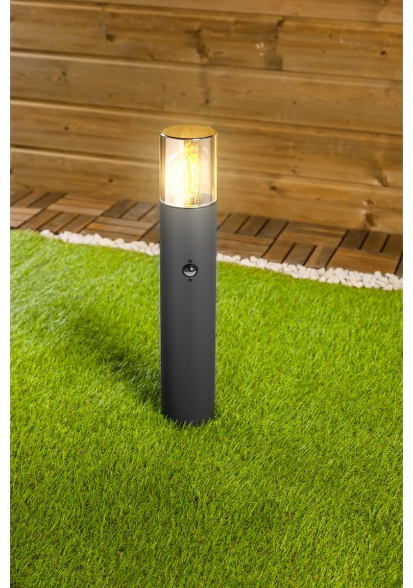 GTV Medio-P Pir lampa stojąca zewnętrzna 1x15 W grafitowa OS-MEDP50P-30