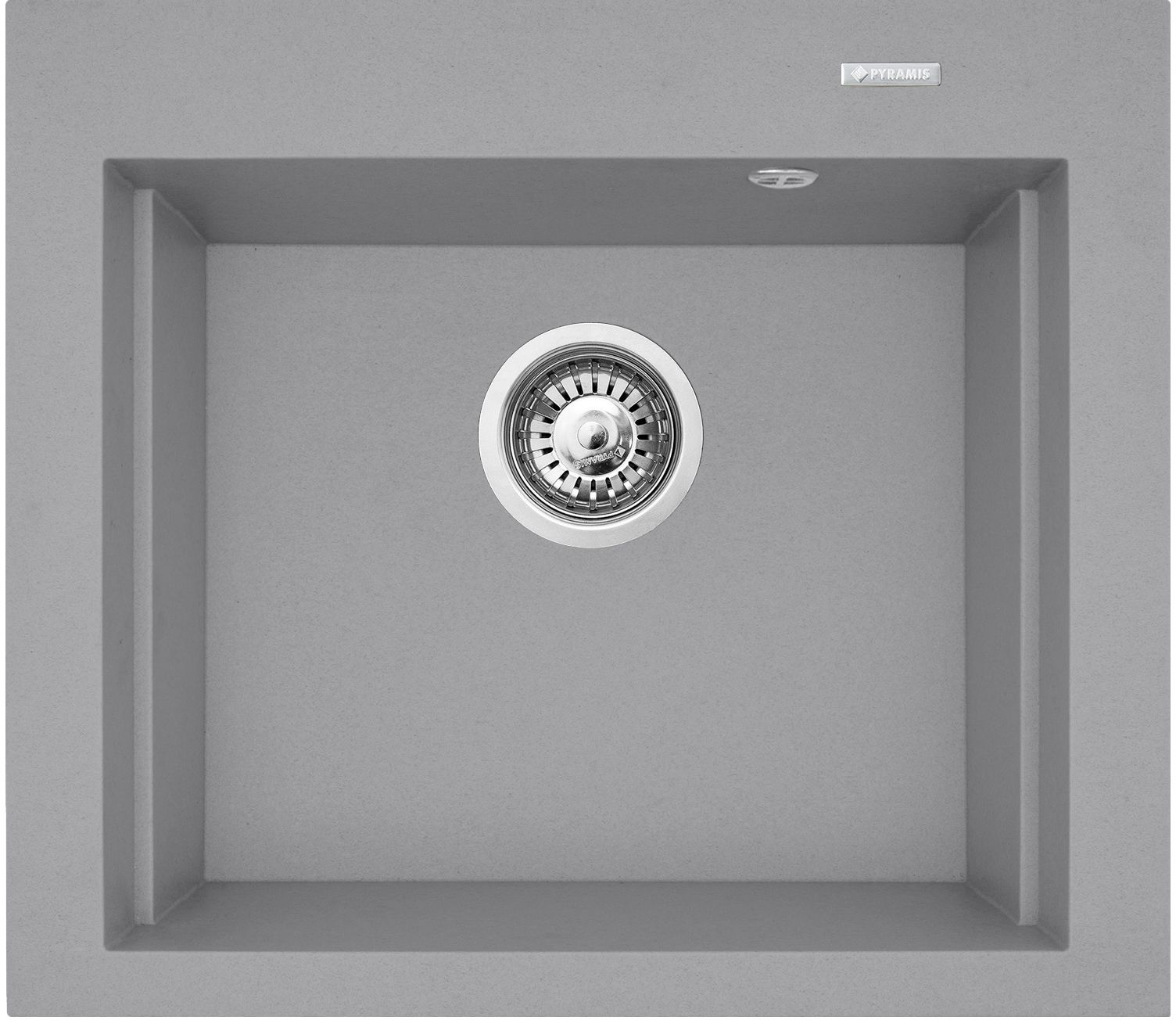 Pyramis Siros zlewozmywak granitowy 57x51,5 cm szary 070085001