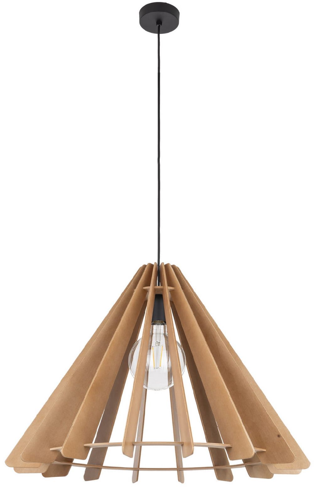 TK Lighting Eris lampa wisząca 1x15 W brązowa 6586