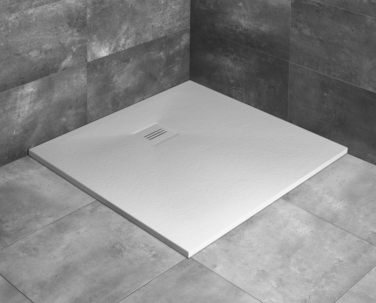 Radaway Kyntos C brodzik 100x100 cm kwadratowy konglomeratowy biały HKC100100-04