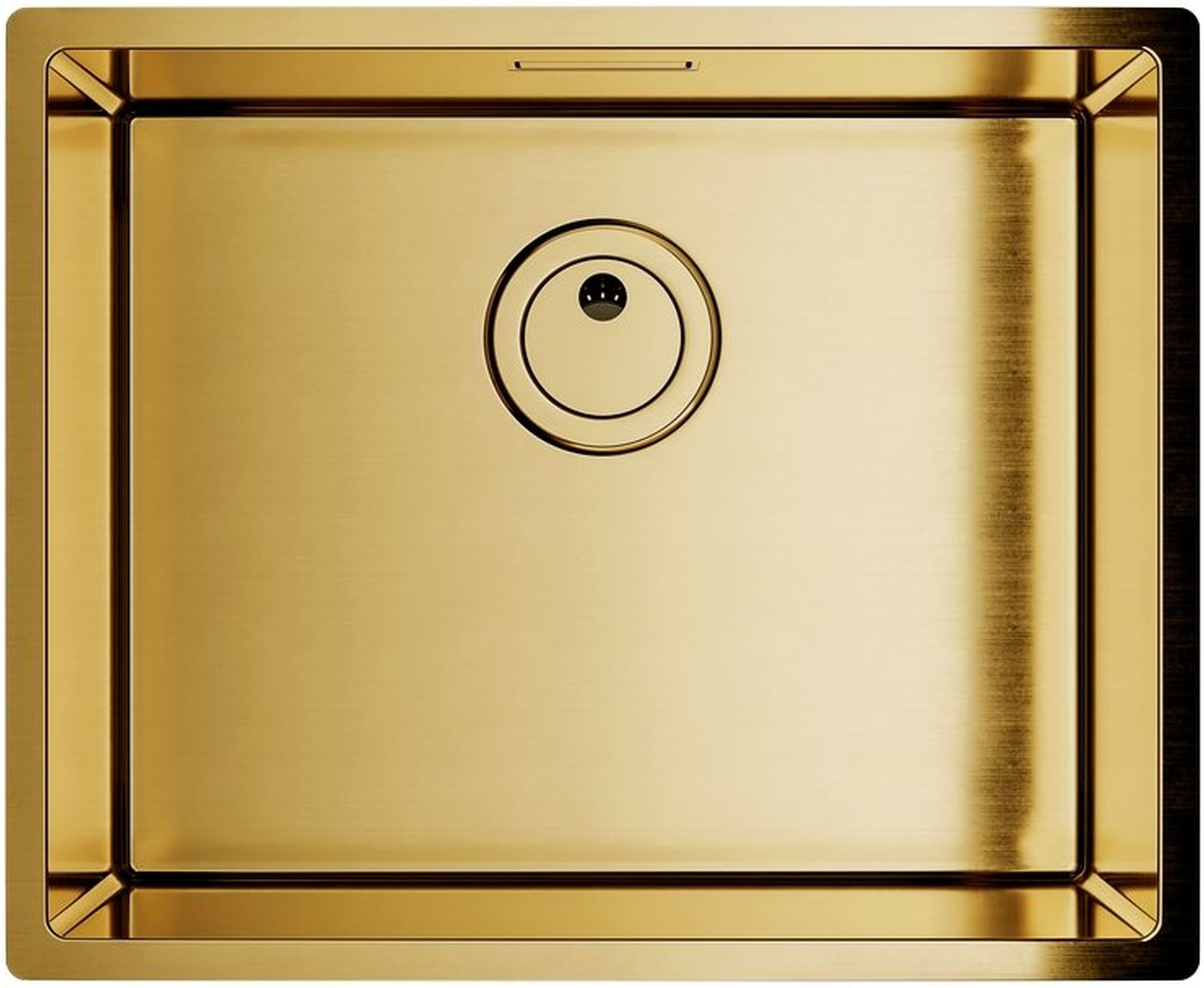 Globalo Exclusive Riwolo 40.1 zlewozmywak stalowy 44x44 cm złoty RIWOLO_40_1_GOLD