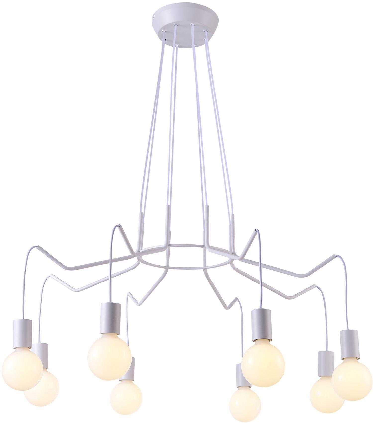 Candellux Basso lampa wisząca 8x40W biały mat 38-71040