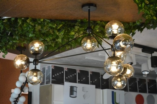 Unilight lampa podsufitowa 10x40W czarny/przydymiony ULFN330