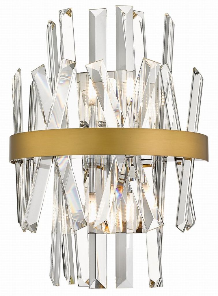 Zuma Line Constantinople kinkiet 1x28 W złoty-kryształowy W0567-02D-B57G