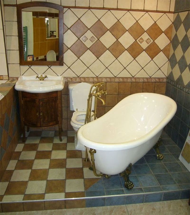 Sapho Retro lustro łazienkowe 65x91 cm drewno bukowe brąz 735241