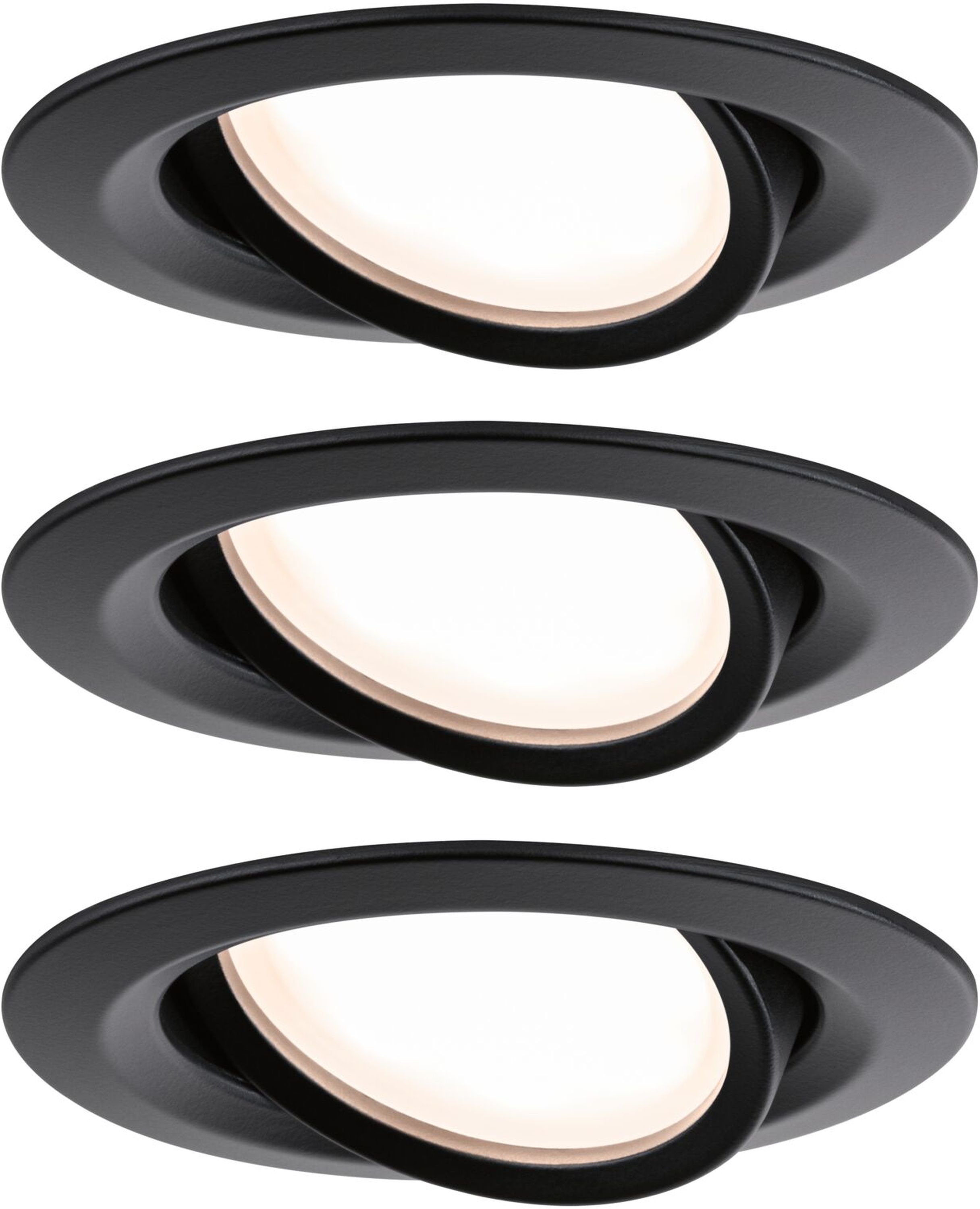 Paulmann Nova Plus Coin lampa do zabudowy 3x6W LED czarny mat 93080