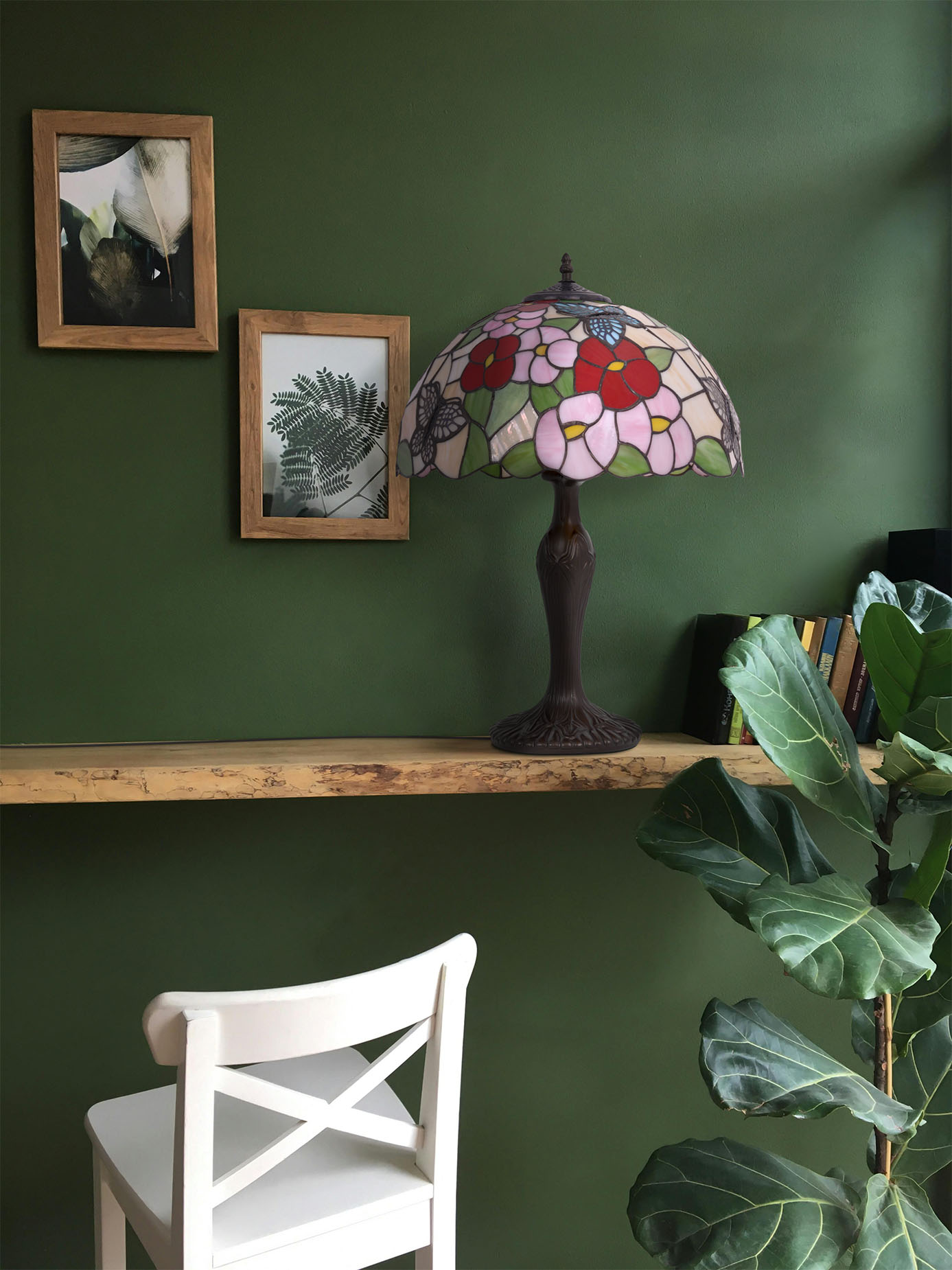 Kaja Butterfly lampa stołowa 1x20 W multikolor K-G161386