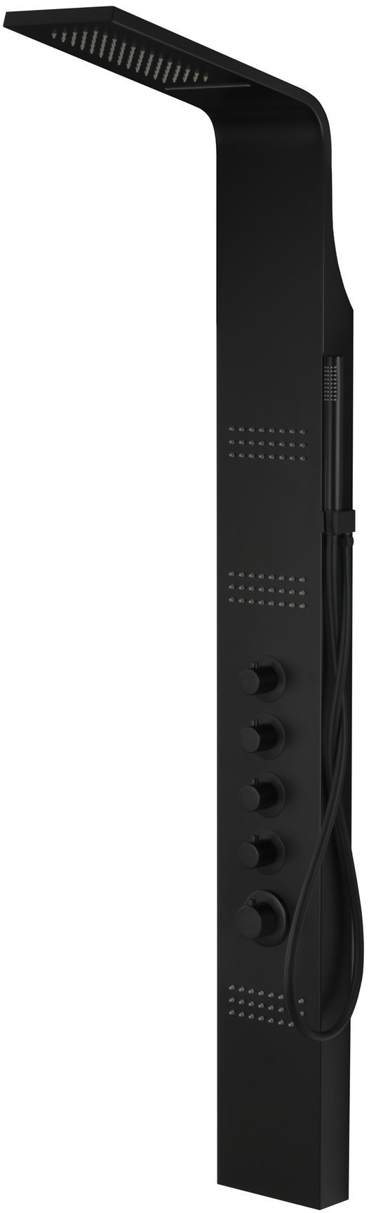 Corsan Kaskada panel prysznicowy ścienny czarny półmat A014AMKASKADACZARNY