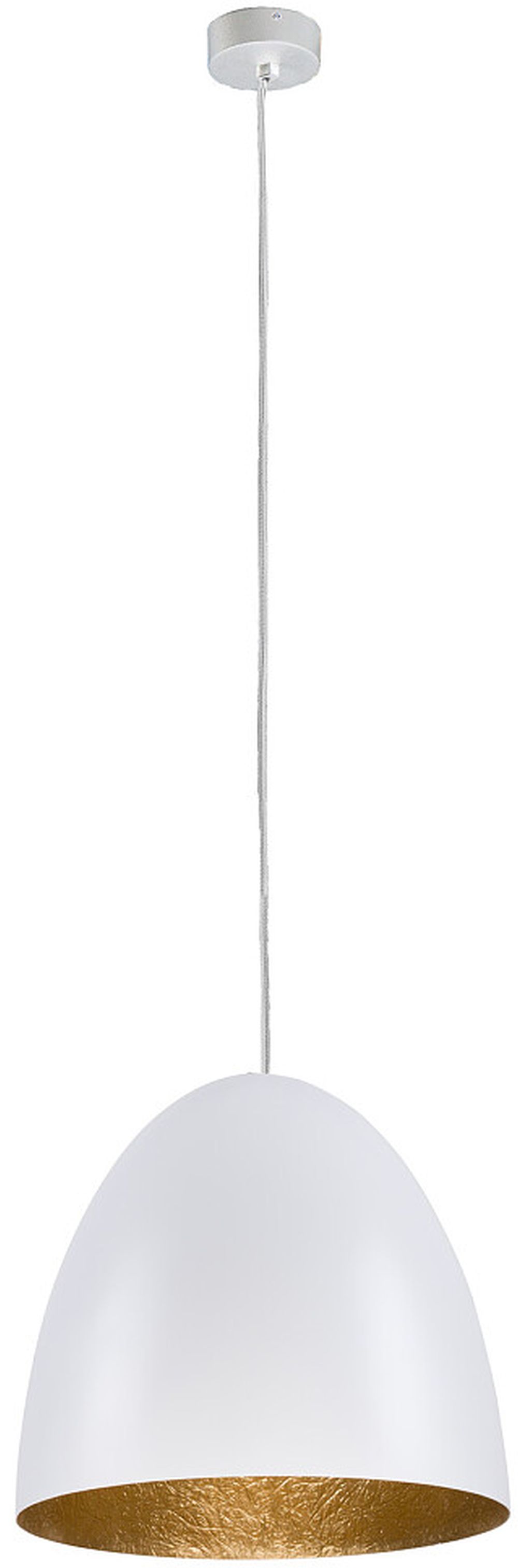 Nowodvorski Lighting Egg lampa wisząca 1x25W biały/złoty 9021