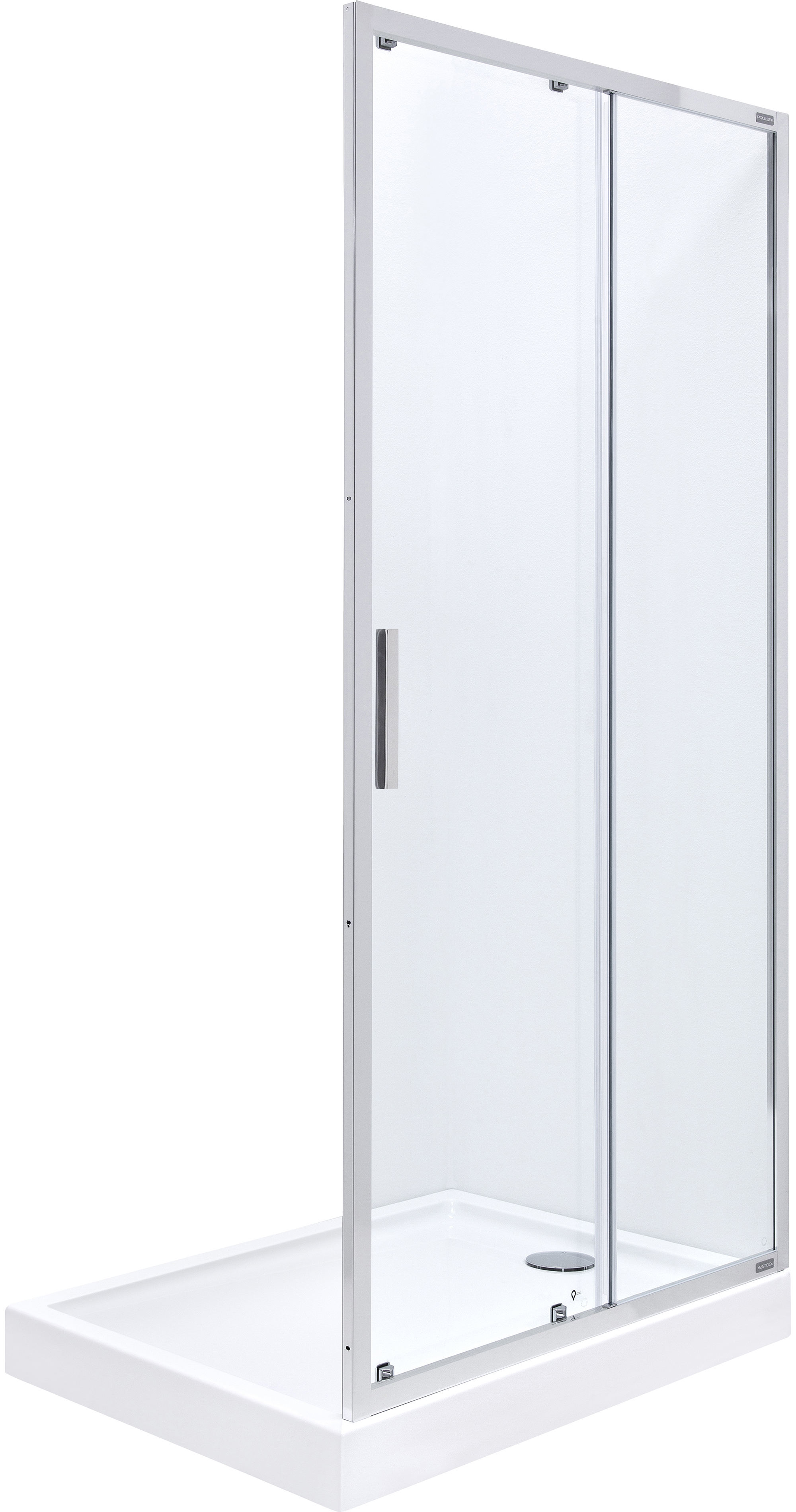 Roca Town-N drzwi prysznicowe 110 cm chrom/szkło przezroczyste AMP2811012M - Wysyłka w 24h