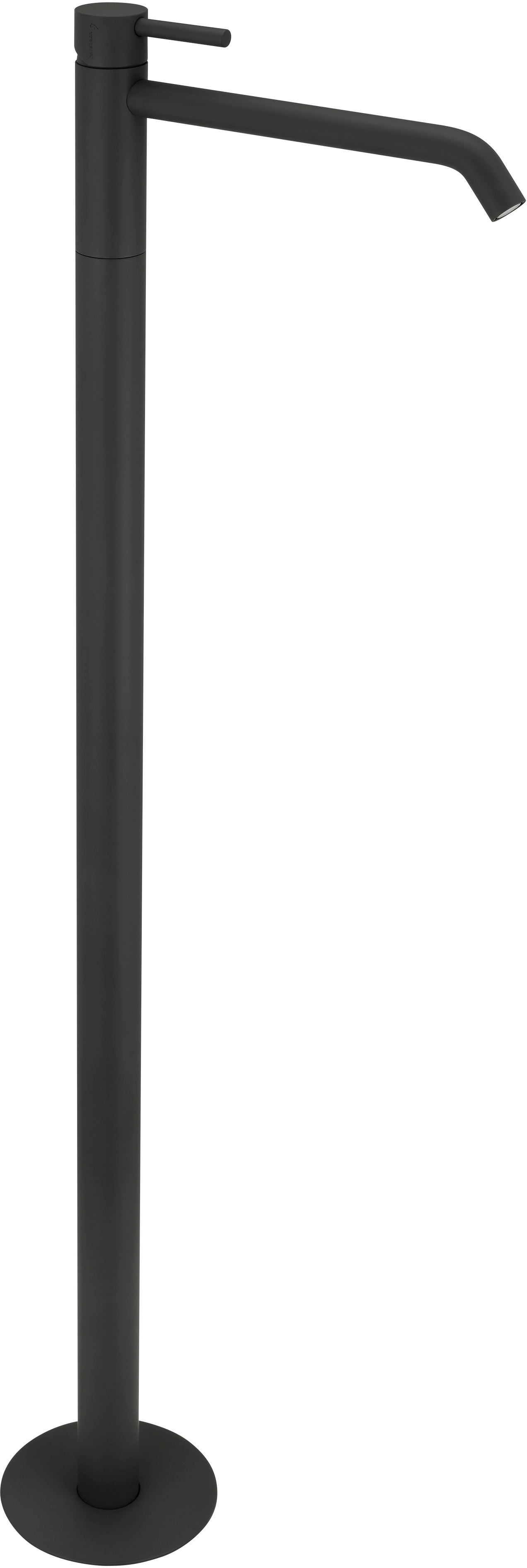 Herzbach Deep Black bateria umywalkowa wolnostojąca czarny mat 23.203810.1.12