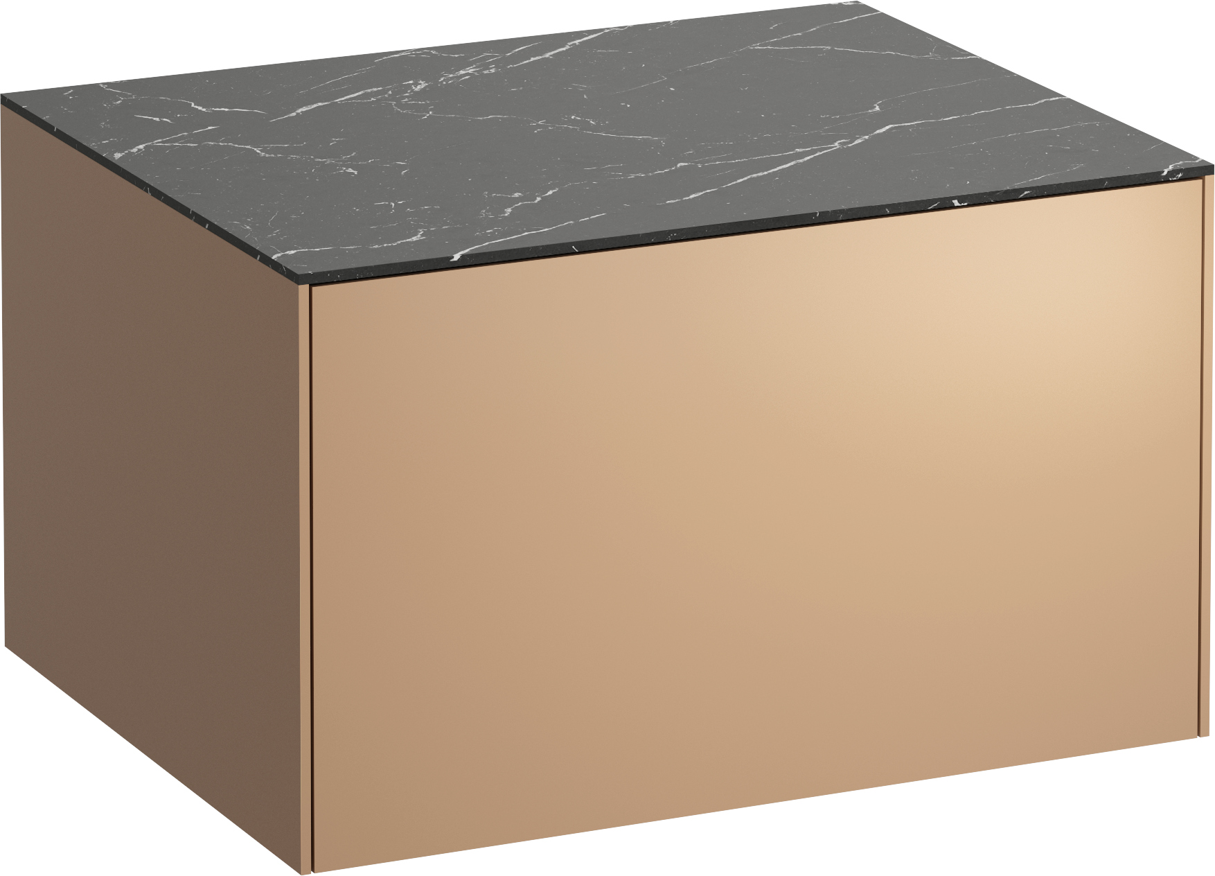 Laufen Sonar szafka 57 cm podumywalkowa wisząca z blatem miedziana/czarna H4054000341411