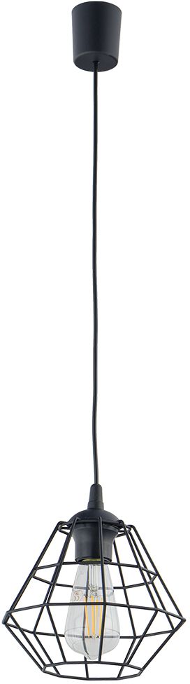 TK Lighting Diamond lampa wisząca 1x15 W czarna 6207