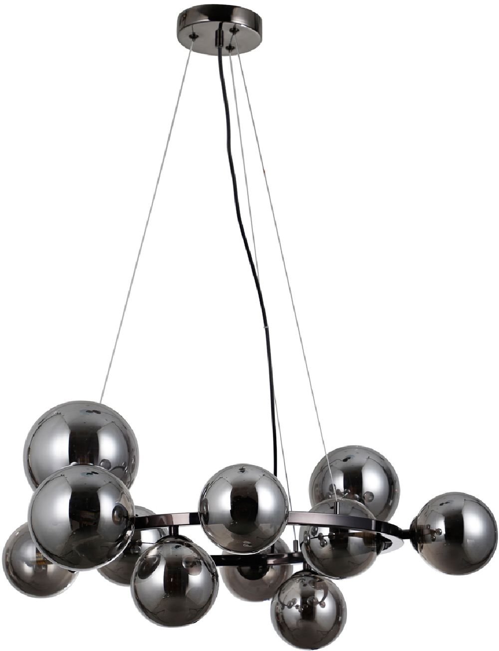 Italux Canello lampa wisząca 11x5 W czarny mat PND-406007-11A-BL