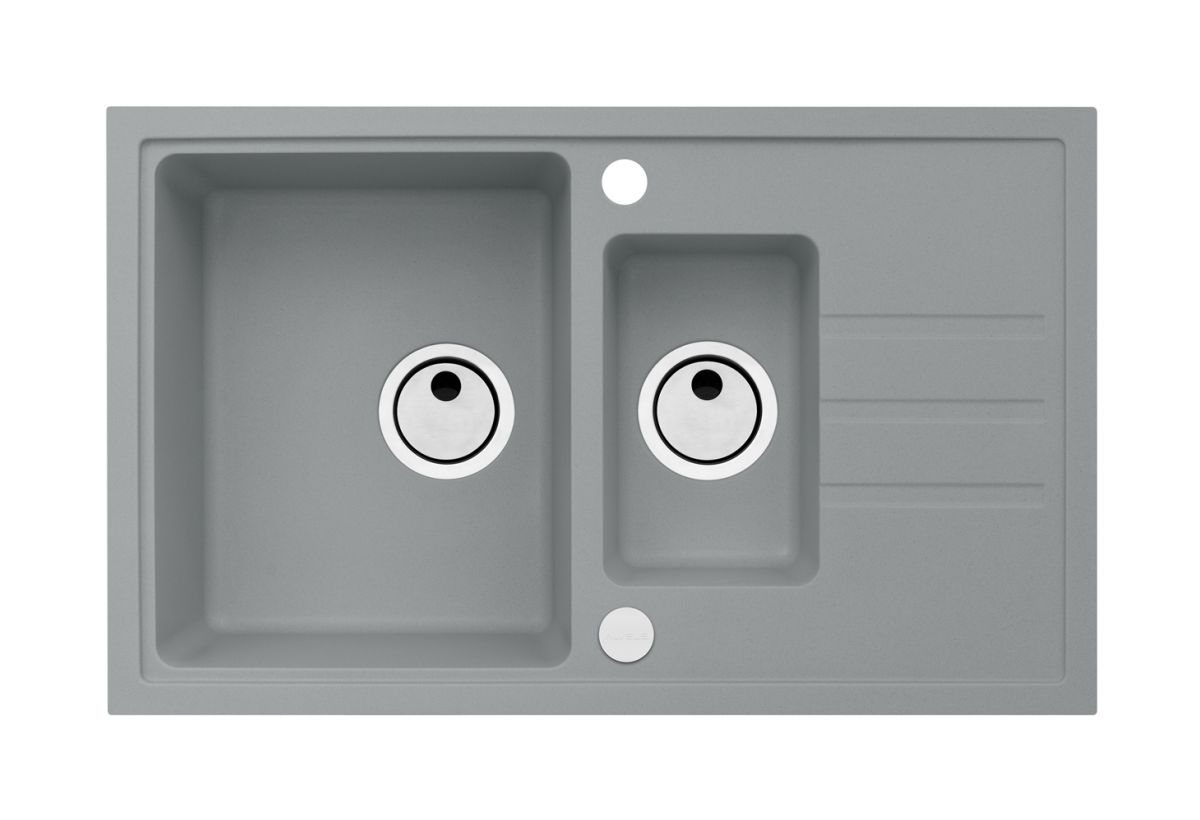 Alveus Intermezzo 70 zlewozmywak granitowy 78x48 cm 1,5-komorowy beton 1307081