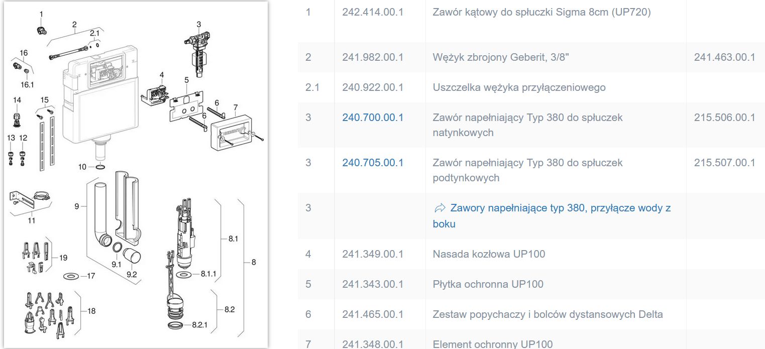 Geberit płytka ochronna UP100 241.343.00.1