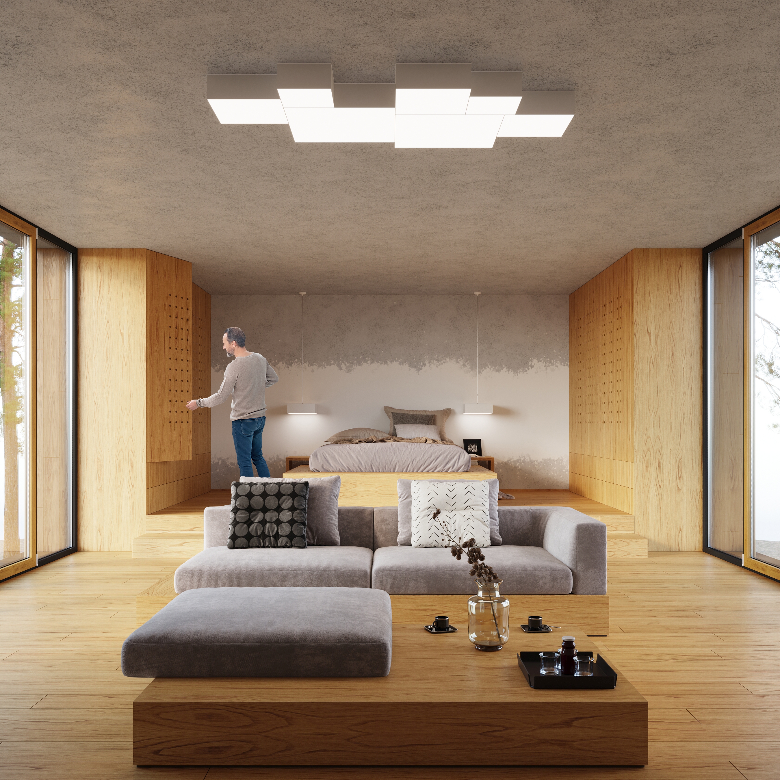 Sollux Lighting Horus 25 plafon 1x60W biały połysk SL.0144