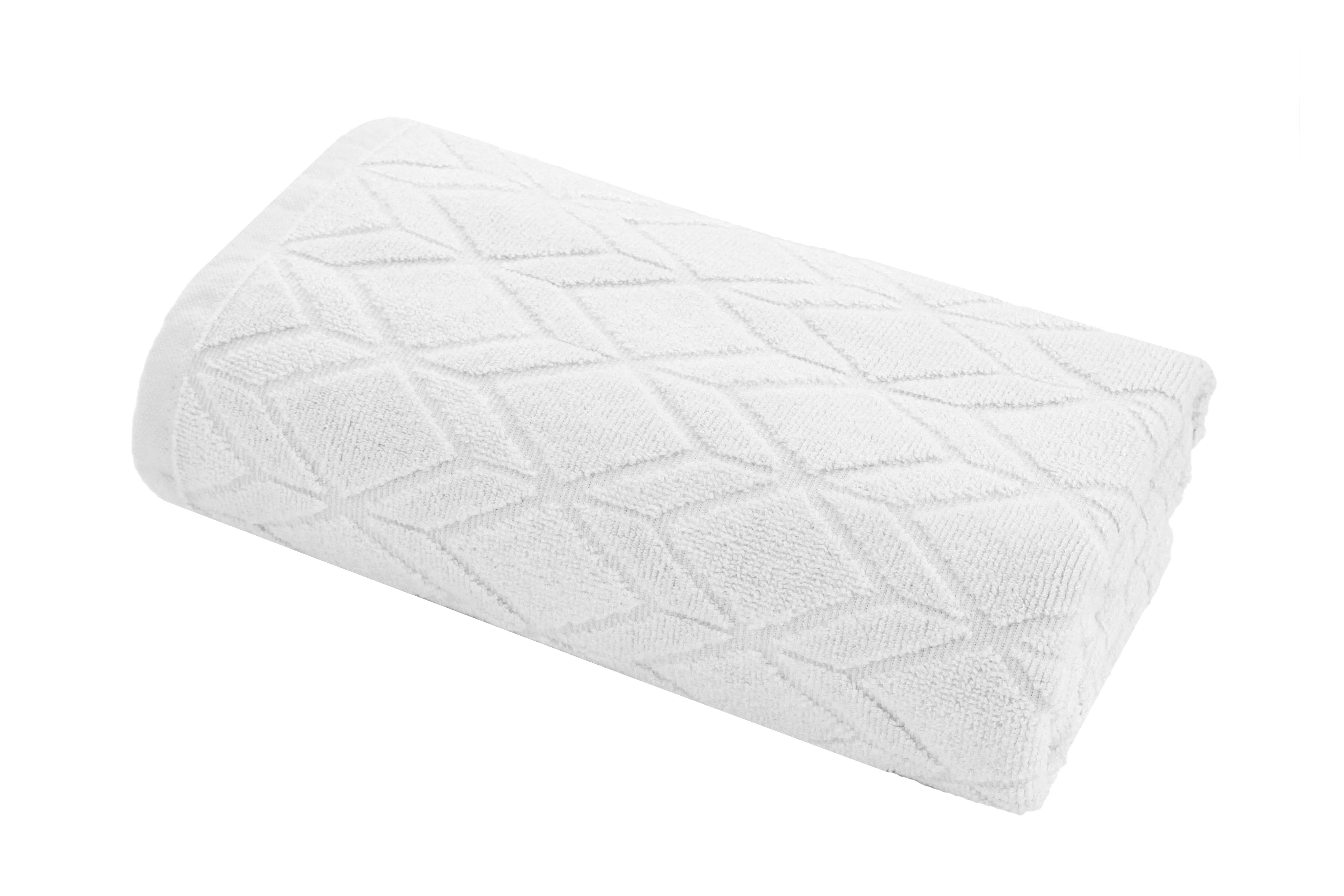 Texpol Geometric ręcznik łazienkowy 50x90 cm bawełna 420 g biały - Wysyłka w 24h